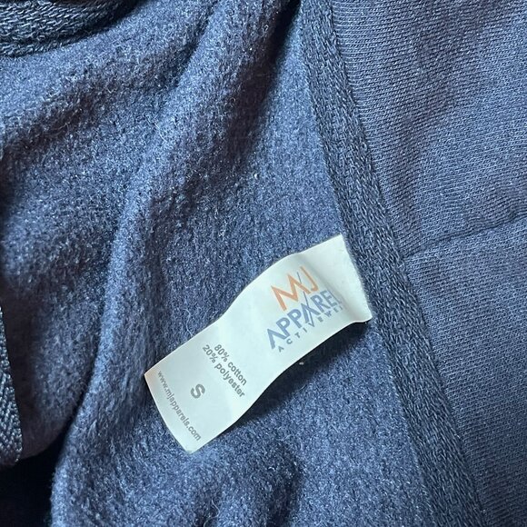 Trader Joe's Flaw Hoodie Full Zip Navy Hibiscus Employee Men's Small - Picture 3 of 4